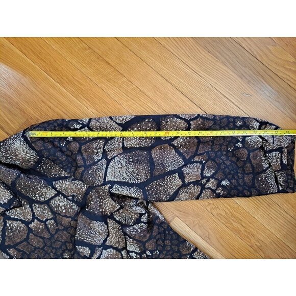 Russell Kemp Animal Print Silk Beaded Blazer Jacket 3XL Lagenlook Career Office - Picture 11 of 12